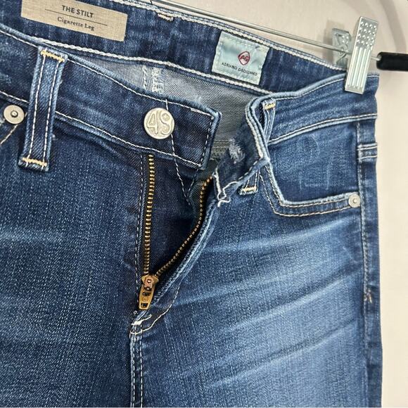 AG Adriano Goldschmied The Stilt Cigarette Leg Skinny Jeans 10 Years Rio Size 25 - Picture 10 of 14